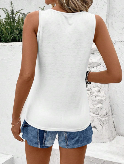 Women Abstract Two-Piece Set Daily Sleeveless Casual Summer Short Sets Matching Set
